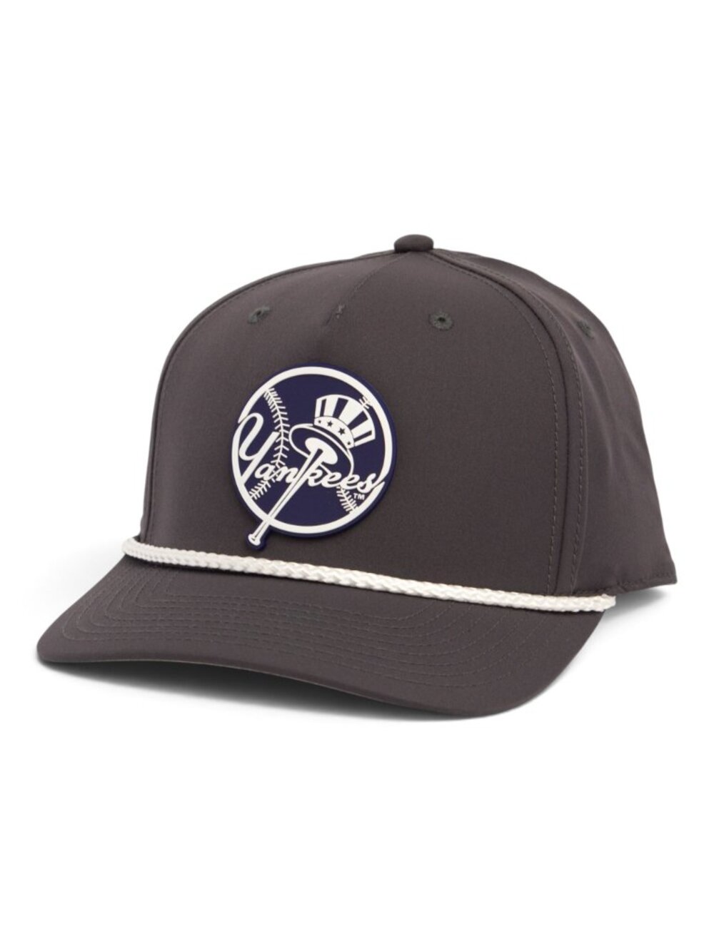 New York Yankees Navy 3D Five Panel Classic Rope Hat- Charcoal/ White
